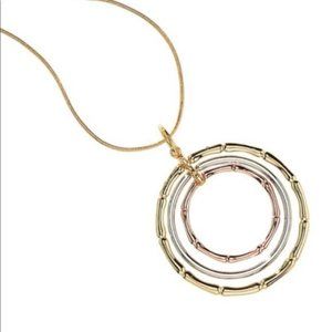 Park Lane Bamboo Tri-Color Necklace (white gold, yellow gold, and rose gold)